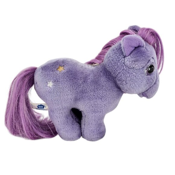 Vintage Hasbro Softies My Little Pony Blossom Purple Plush Stuffed Animal - Picture 4 of 12